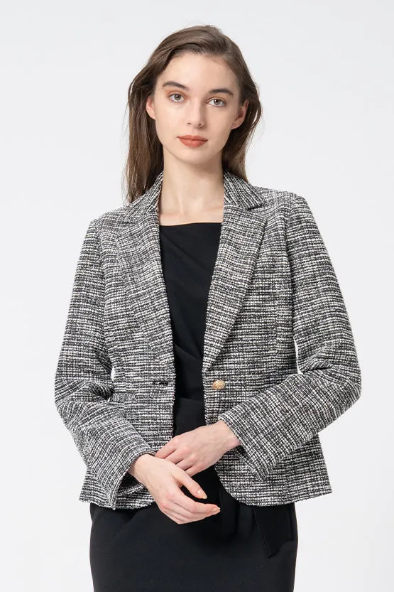 Stretch Lame Tweed: Tailored Jacket