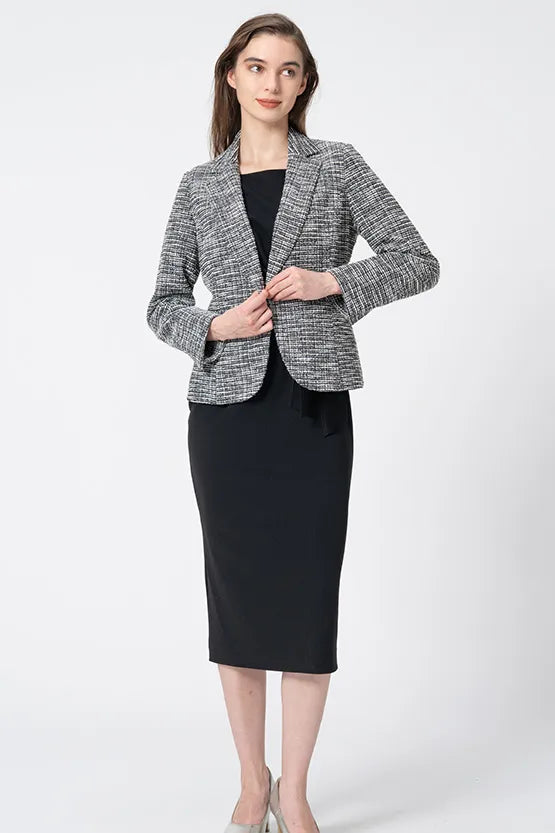 Stretch Lame Tweed: Tailored Jacket
