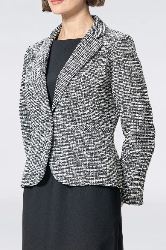 Stretch Lame Tweed: Tailored Jacket