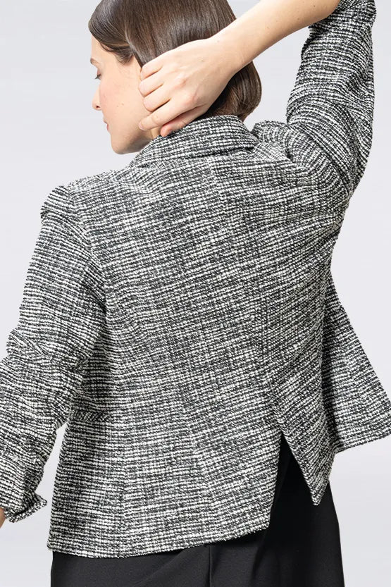 Stretch Lame Tweed: Tailored Jacket