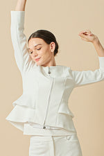[Restocked - Space Material] Double Peplum Jacket