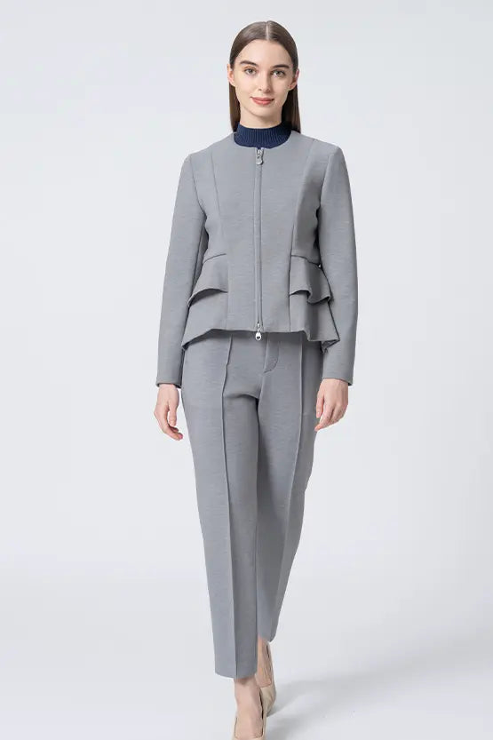 【Marshmallow Tech】Double Peplum Jacket