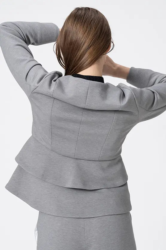 【Marshmallow Tech】Double Peplum Jacket