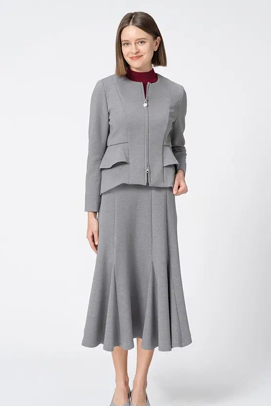 【Marshmallow Tech】Double Peplum Jacket