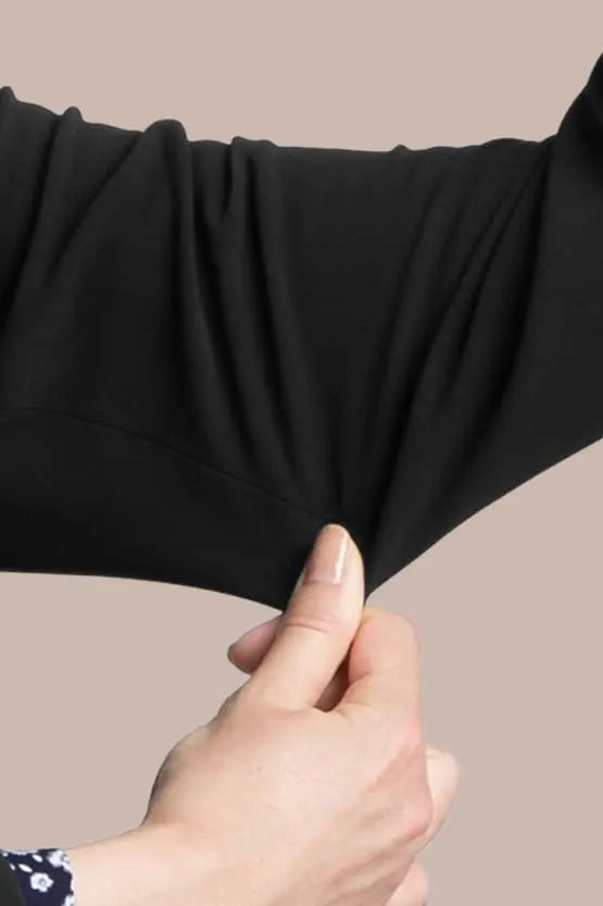 Smart Stretch:Black No-Curl Long Jacket