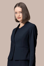 Smart Stretch Front Hook Collarless Jacket