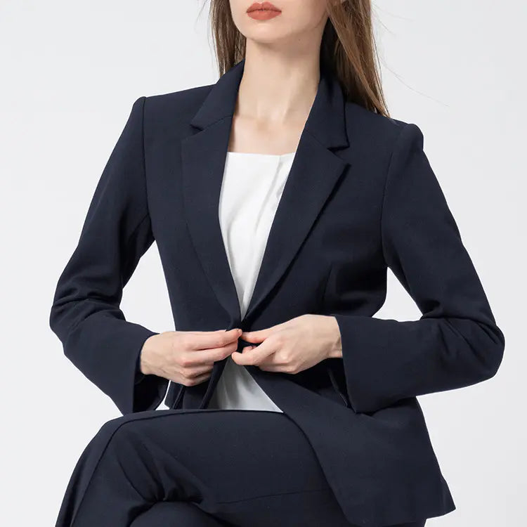Ready for the Boardroom. Premium stretch georgette with all-day comfort