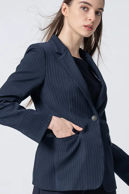 Active Warm Pinstripe: Mode Tailored Jacket