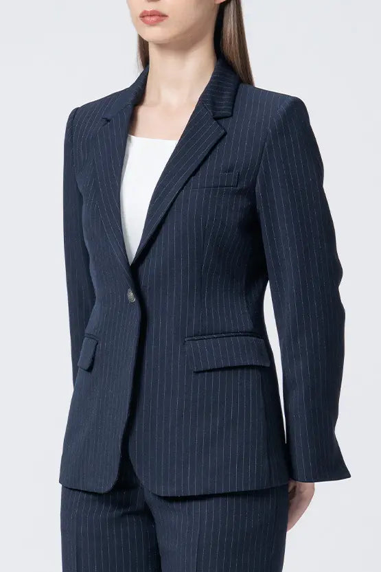 Active Warm Pinstripe: Mode Tailored Jacket
