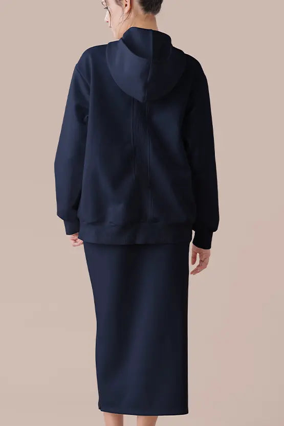 Space Material: Ribbed Hoodie