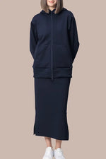 Space Material: Ribbed Hoodie