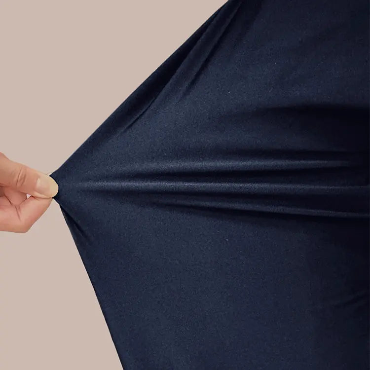 Stretch material that combines ease of movement and elegance