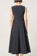 [Active Cool] A-line front zip long dress