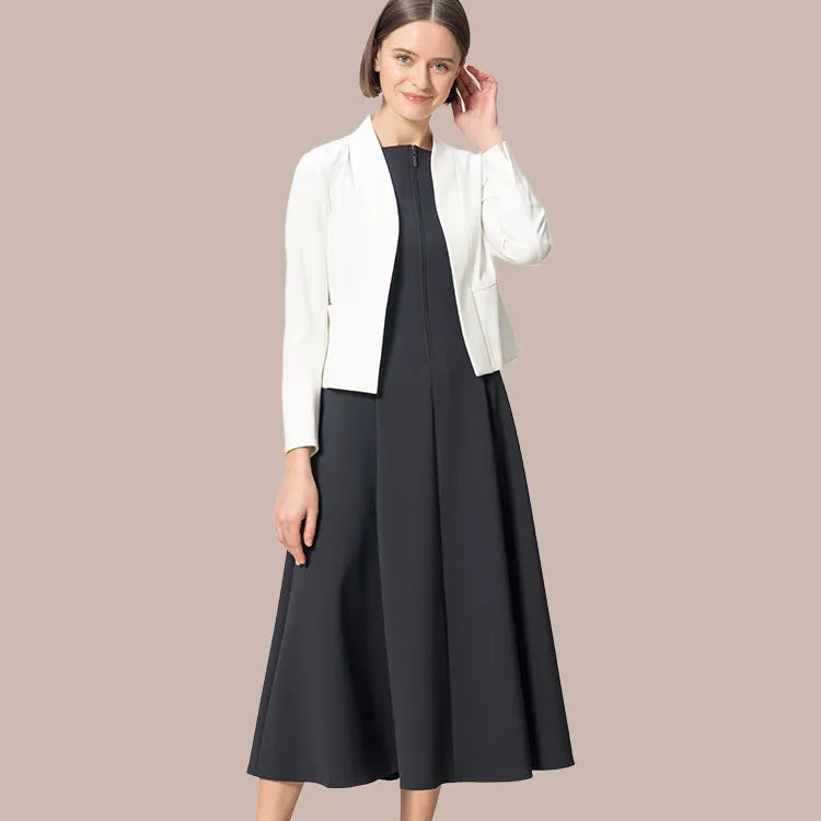 Can be worn as a set with the same material jacket or individually