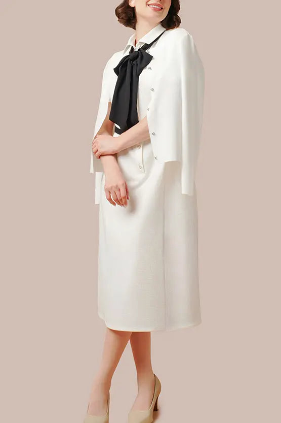 Stretch Sucker: Stretch Seersucker Bow-Tie Shirt Dress