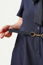 Stretch Sucker: Stretch Seersucker Bow-Tie Shirt Dress