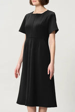 [Space Material] A-line Front Zip Dress