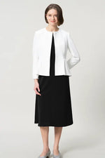 [Space Material] A-line Front Zip Dress