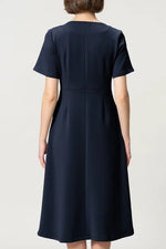 [Space Material] A-line Front Zip Dress