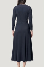 Stretch Jersey: Navy Long Marilyn Dress