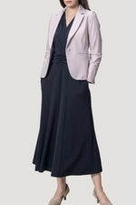 Stretch Jersey: Navy Long Marilyn Dress