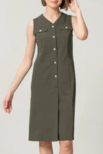 Tech Jersey: Front Button Dress