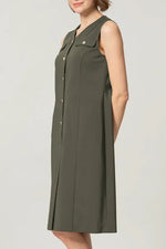 Tech Jersey: Front Button Dress
