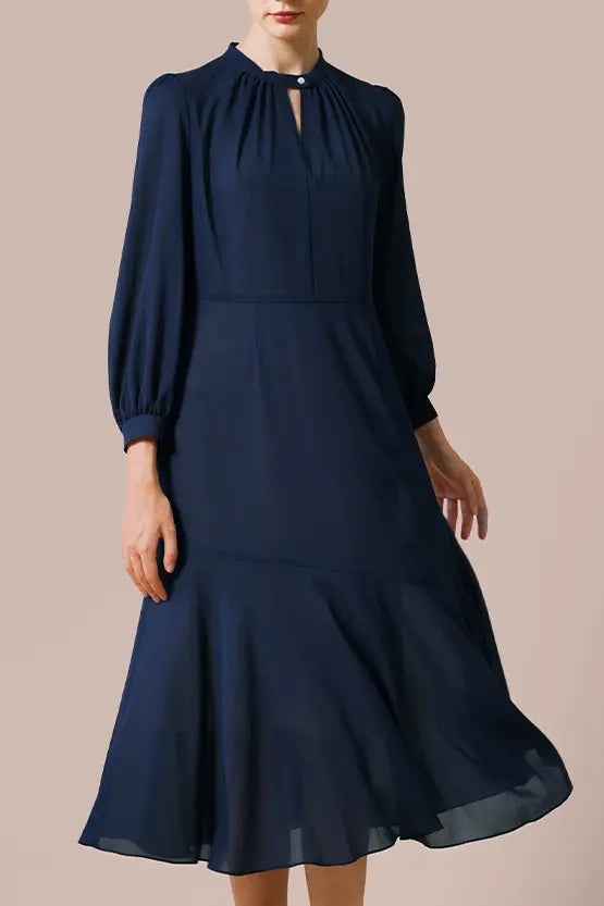 Stretch Chiffon: Long Mermaid Dress