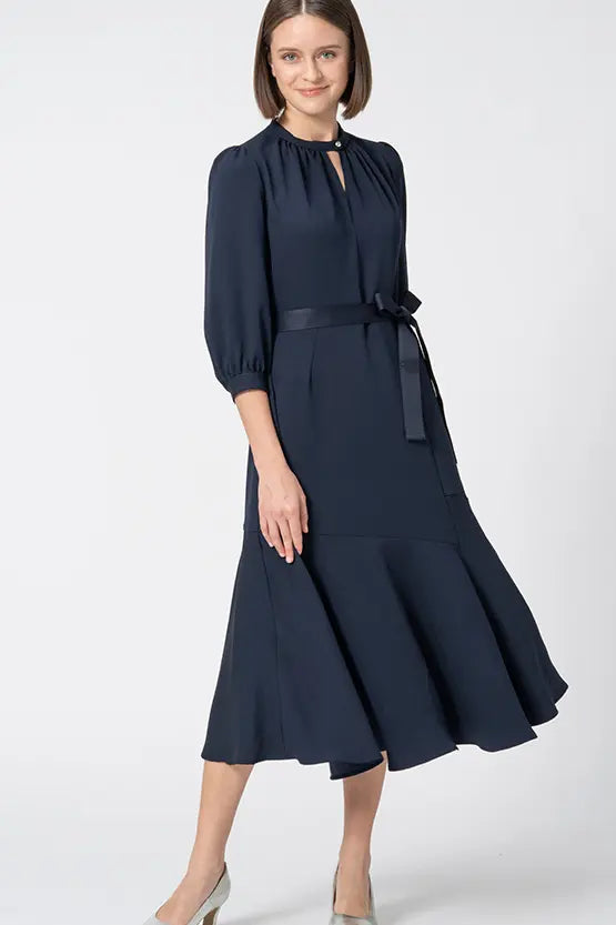 【Back Satin Georgette】Long Mermaid Dress