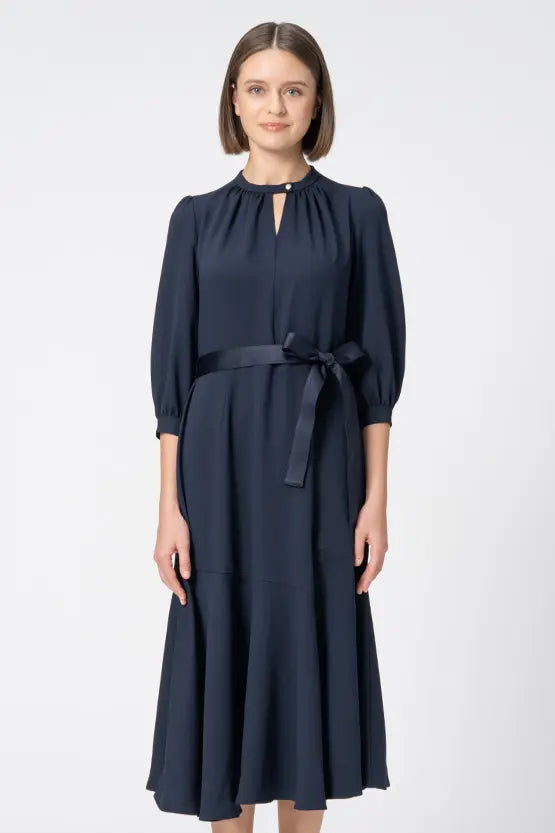 【Back Satin Georgette】Long Mermaid Dress