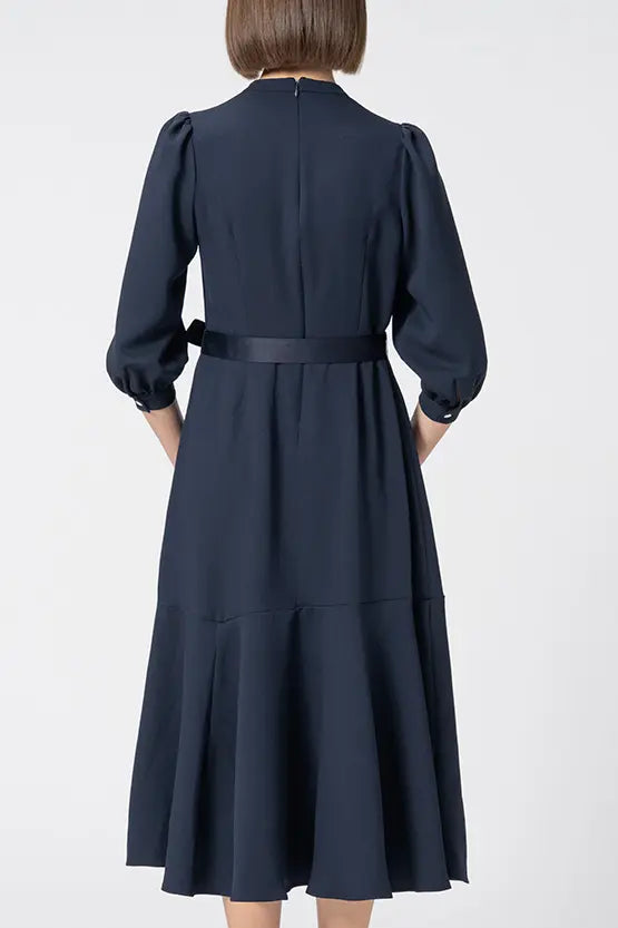【Back Satin Georgette】Long Mermaid Dress