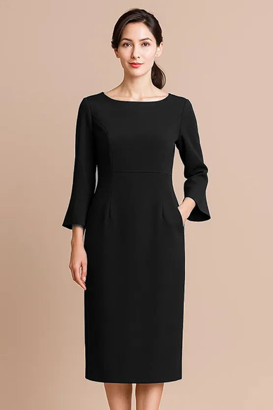 Space Material: Bell Sleeve Dress