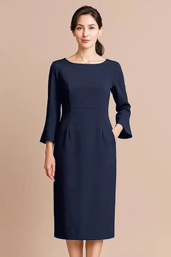 Space Material: Bell Sleeve Dress