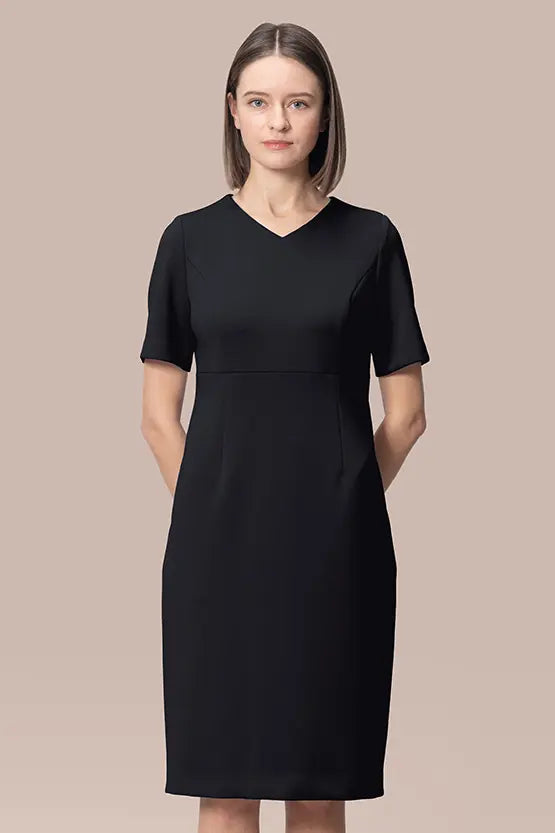 Space Material: V-neck Essential Dress