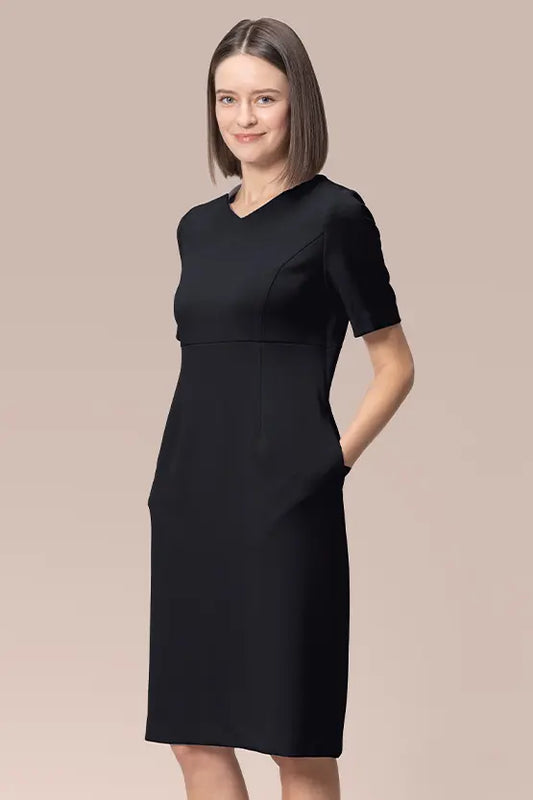 Space Material: V-neck Essential Dress