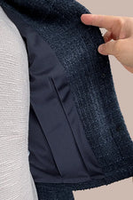 Boucle Tweed: Collarless Short Jacket