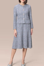 Boucle Tweed: Zip-up Dress