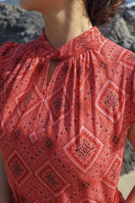 Oshima Tsumugi Design Stretch Chiffon: Mid-Length Semi-Mermaid Dress