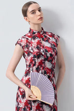 【Stretch Chiffon】Mandarin Dress