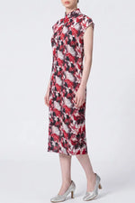 【Stretch Chiffon】Mandarin Dress