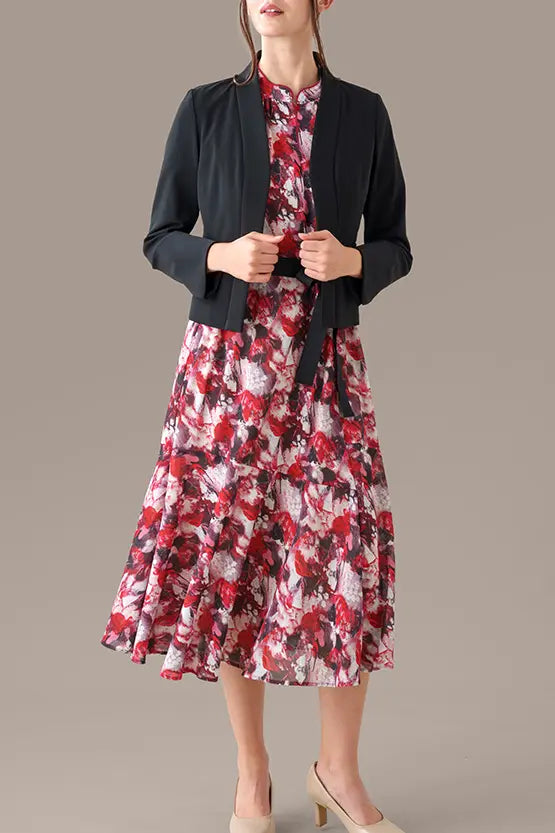 Stretch Chiffon: Passion Mandarin Long Mermaid Dress