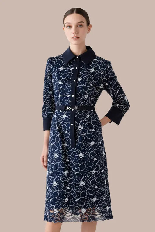 Blooming Lace: Lace Shirt Dress