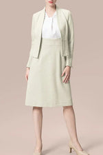 Stretch Georgette x Lame Jacquard:Twisted Trapezoid Dress