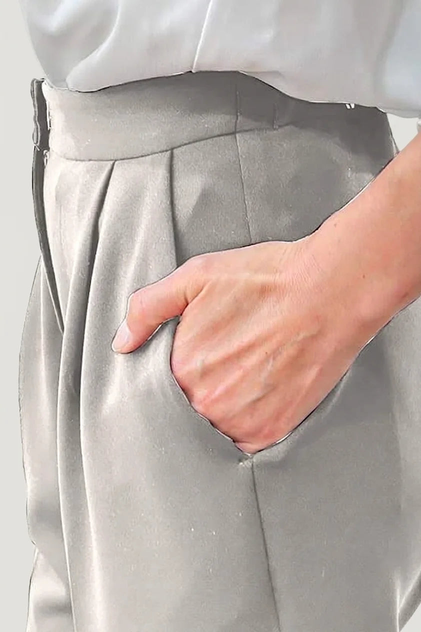Active Stretch: Gray Wide Pants