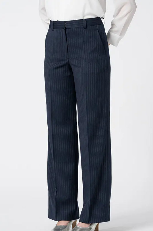 Active Warm Pinstripe: Straight Pants