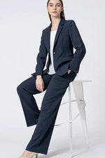 【Active Warm Pinstripe】Straight Pants