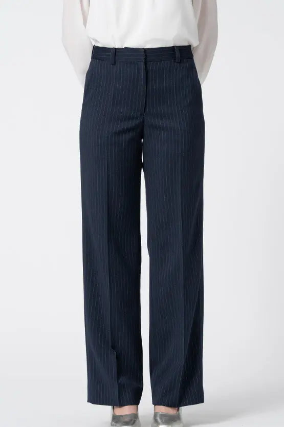 【Active Warm Pinstripe】Straight Pants