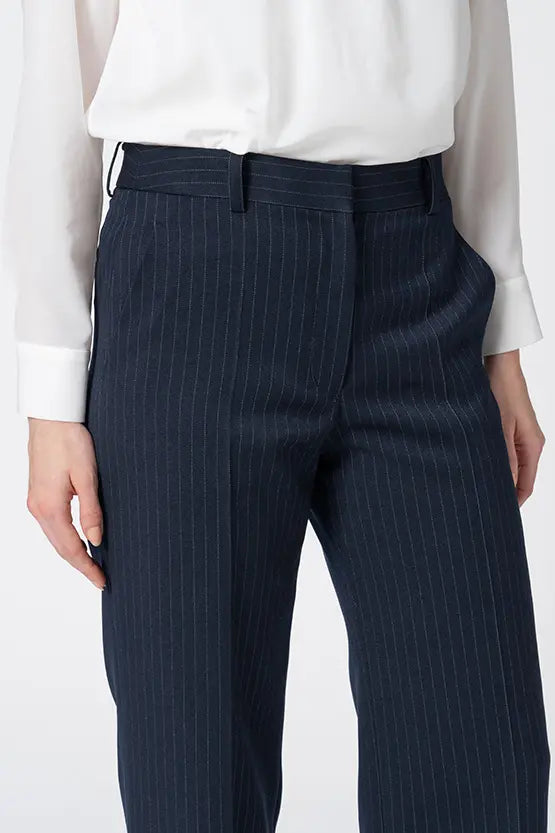【Active Warm Pinstripe】Straight Pants