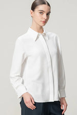 Stretch Georgette: Front Fly Shirt