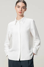 Stretch Georgette: Front Fly Shirt